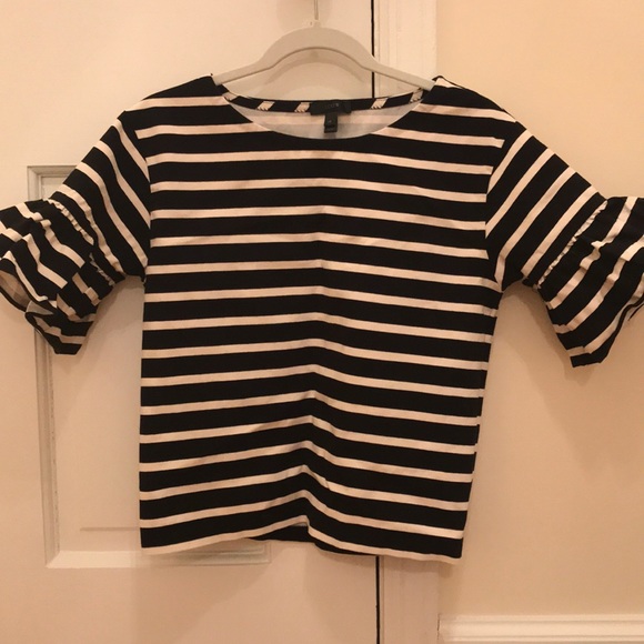 J. Crew ruffle-sleeve top - Picture 2 of 4